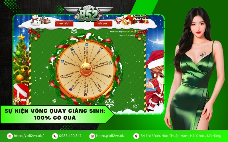 Sự kiện Vòng quay Giáng Sinh 100% có quà
